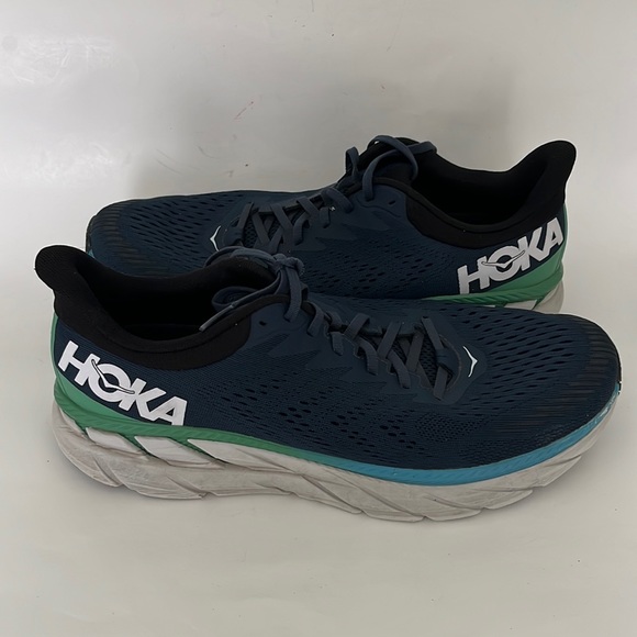 Hoka Other - GUC HOKA Clifton 7 Mens size 13 no holes Blue Green